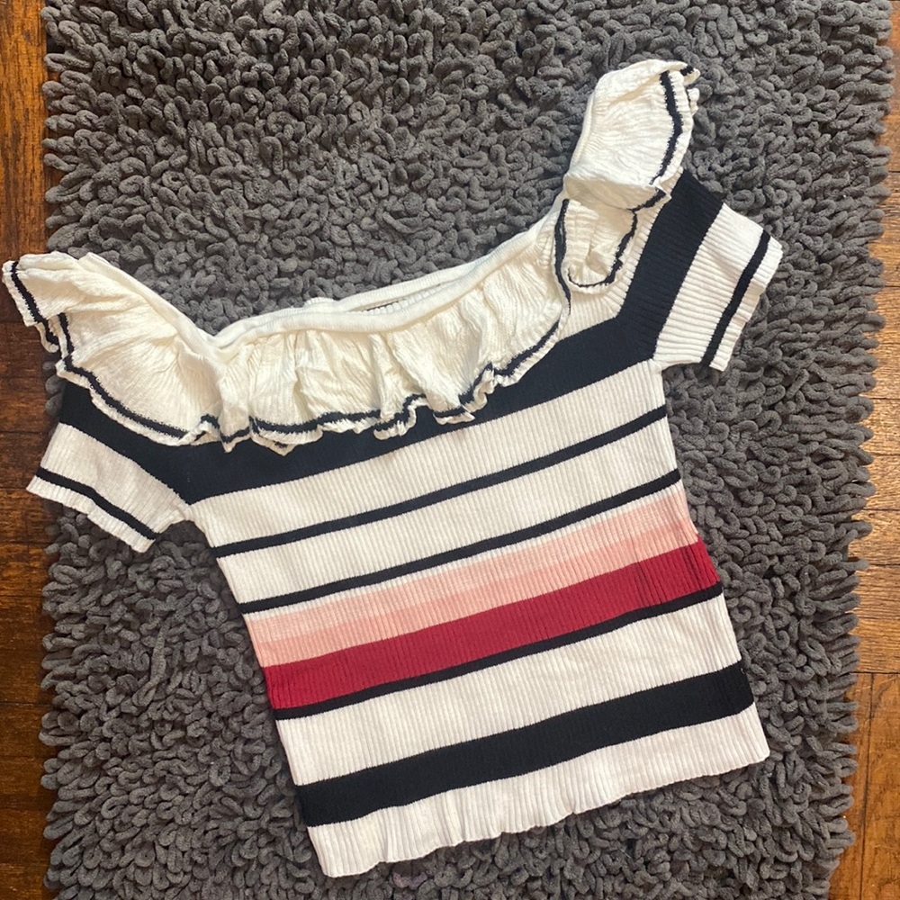 F21 Striped Knit Top